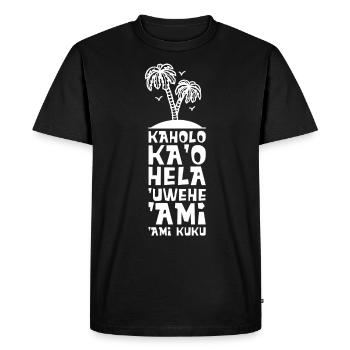 Hawaii Hula Dance - Men's Premium Organic T-Shirt - black - Front - Nico (187cm)