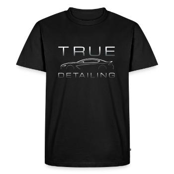 VRAI DÉTAIL - T-shirt Premium bio Homme - noir - Devant - Nico (187cm)