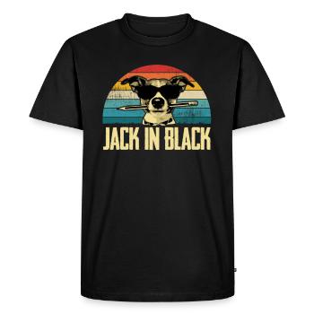 Jack Russel - Jack en noir - T-shirt Premium bio Homme - noir - Devant - Nico (187cm)