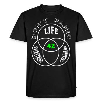 Dont Panic - T-shirt Premium bio Homme - noir - Devant - Nico (187cm)