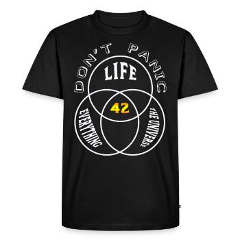 Dont Panic - T-shirt Premium bio Homme - noir - Devant - Nico (187cm)