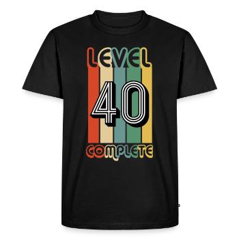 40th Birthday Gambling Gift - Men's Premium Organic T-Shirt - black - Front - Nico (187cm)
