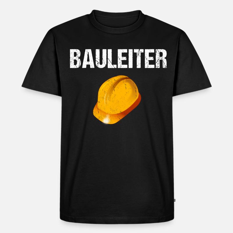 Bauleiter - Männer Premium Bio T-Shirt - Schwarz
