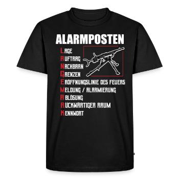 Consultation sur le transfert des forces armées allemandes LANGEMARK - T-shirt Premium bio Homme - noir - Devant - Nico (187cm)