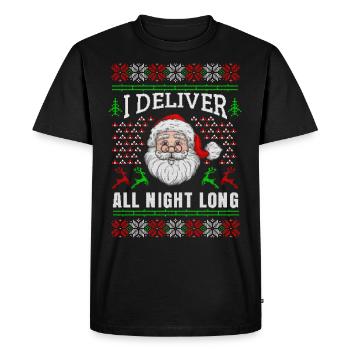 Cadeau drôle de t-shirt de Noël - T-shirt Premium bio Homme - noir - Devant - Nico (187cm)