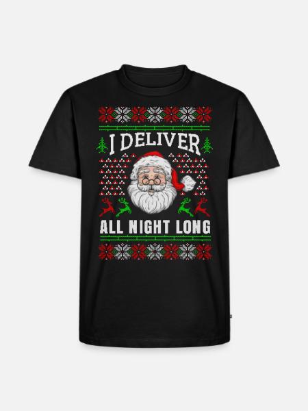 Sjov jul T-shirt gave - Herre Premium økologisk T-shirt - sort