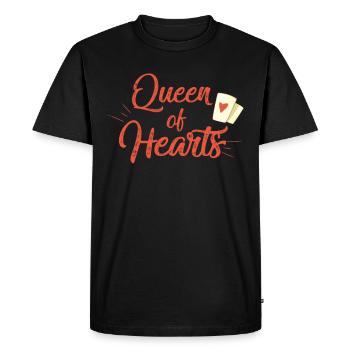Cadeau mignon de joueurs de cartes de la reine des coeurs - T-shirt Premium bio Homme - noir - Devant - Nico (187cm)