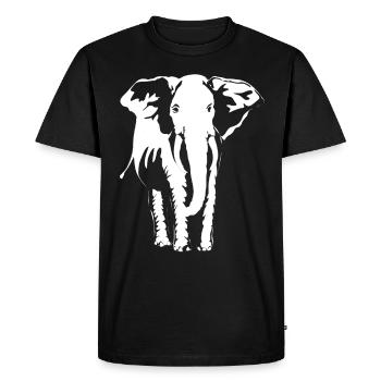 Éléphant d'Afrique - T-shirt Premium bio Homme - noir - Devant - Nico (187cm)