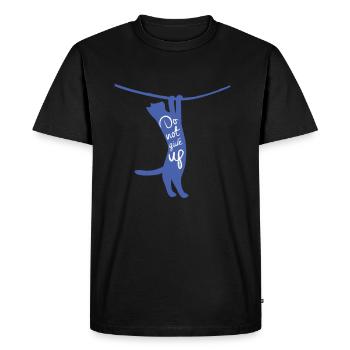 Motivation chat Sport Doux Tendance Cadeau - T-shirt Premium bio Homme - noir - Devant - Nico (187cm)