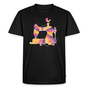 Machine à coudre Schneider Couture Couturière - T-shirt Premium bio Homme - noir - Devant - Nico (187cm)