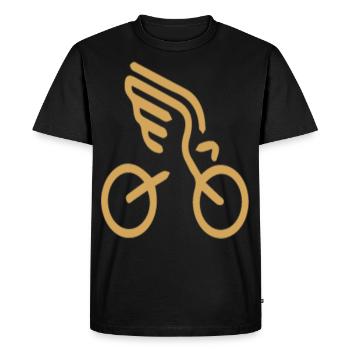 Cool bike wing design cyclist - Men's Premium Organic T-Shirt - black - Front - Nico (187cm)