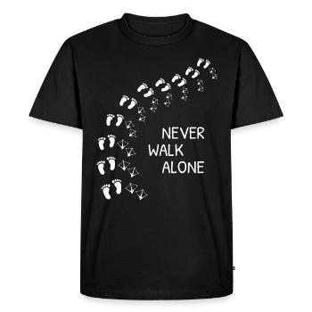 Ne marchez jamais seul - T-shirt Premium bio Homme - noir - Devant - Nico (187cm)