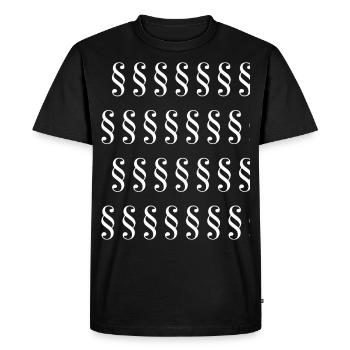 Paragraphe droit étudiant avocat cadeau § - T-shirt Premium bio Homme - noir - Devant - Nico (187cm)
