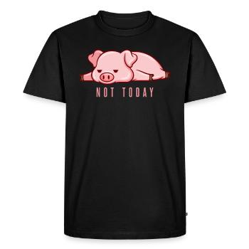 Pas aujourd'hui - T-shirt Premium bio Homme - noir - Devant - Nico (187cm)