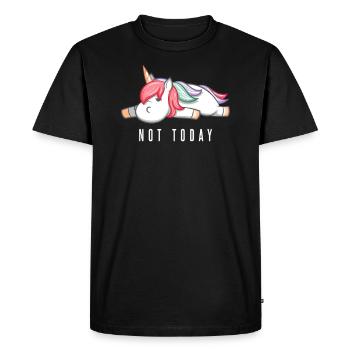 Pas aujourd'hui - T-shirt Premium bio Homme - noir - Devant - Nico (187cm)