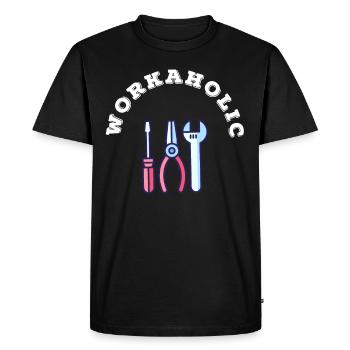 Je suis une idée cadeau d'anniversaire bourreau de travail - T-shirt Premium bio Homme - noir - Devant - Nico (187cm)