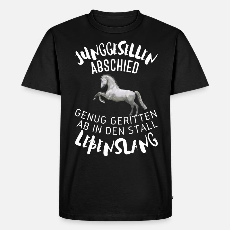JUNGGESELLENABSCHIED Lustig Single Geschenkidee - Männer Premium Bio T-Shirt - Schwarz