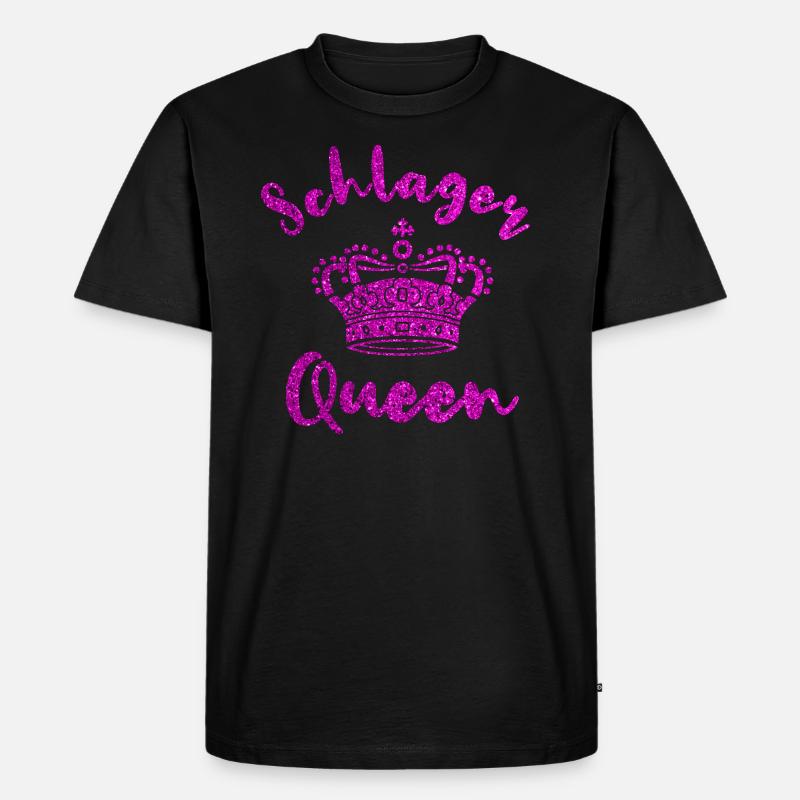 Schlager Queen - Männer Premium Bio T-Shirt - Schwarz