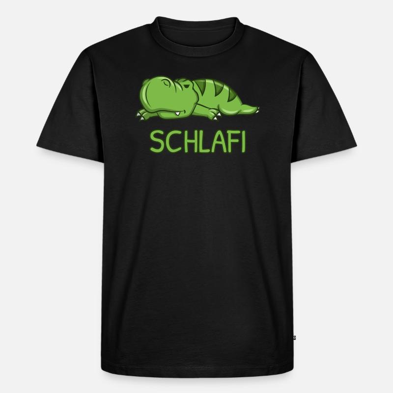 Schlafi Schlaf - Männer Premium Bio T-Shirt - Schwarz