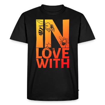 In Love With Bees - Men's Premium Organic T-Shirt - black - Front - Nico (187cm)