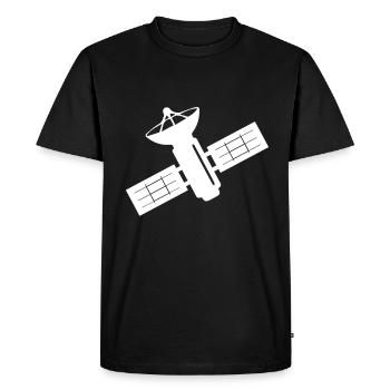 Satellite orbite spatiale idée cadeau - T-shirt Premium bio Homme - noir - Devant - Nico (187cm)