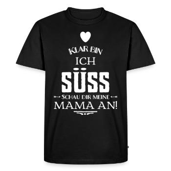 Bien sûr, je suis mignon regardez le t-shirt de ma mère - T-shirt Premium bio Homme - noir - Devant - Nico (187cm)