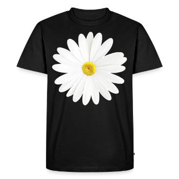 Daisy fleur blanche nature cadeau - T-shirt Premium bio Homme - noir - Devant - Nico (187cm)