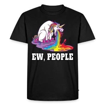 Ew People Licorne - T-shirt Premium bio Homme - noir - Devant - Nico (187cm)