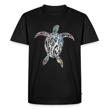 Maori tribal turtle - Men's Premium Organic T-Shirt - black - Front - Nico (187cm)