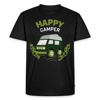 Nothing like a way! Happy Camper Camping Caravan - Men's Premium Organic T-Shirt - black - Front - Nico (187cm)