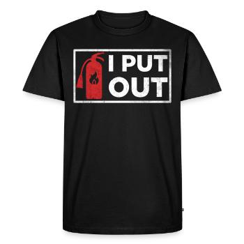 Perfect gift for any firefighter - Men's Premium Organic T-Shirt - black - Front - Nico (187cm)
