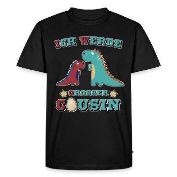 Je vais être cousin pour les grands cousins 2020 - T-shirt Premium bio Homme - noir - Devant - Nico (187cm)