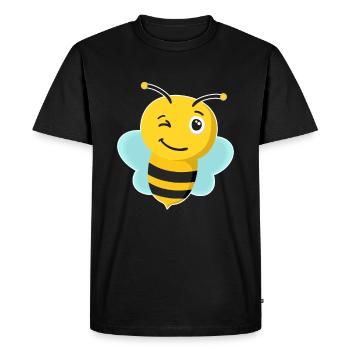 Abeilles, abeilles, abeilles sauvages, abeilles drôles - T-shirt Premium bio Homme - noir - Devant - Nico (187cm)