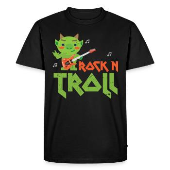 Rock N Troll Rock'N'Roll Troll - T-shirt Premium bio Homme - noir - Devant - Nico (187cm)