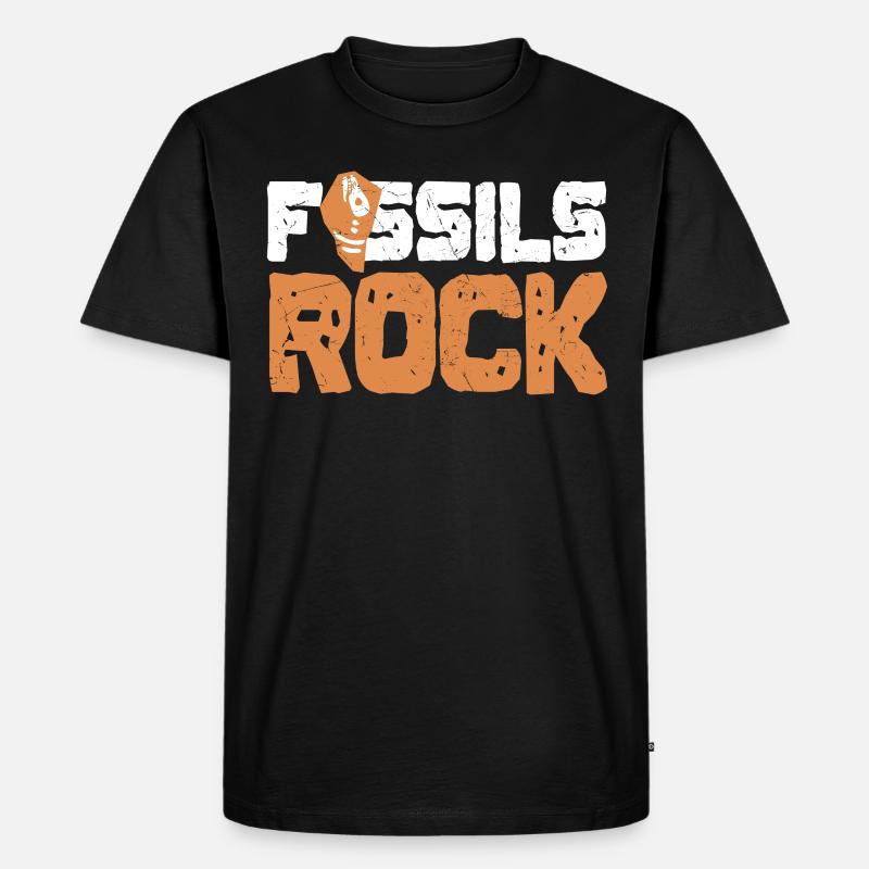 Fossils Rock Archaeology Geschenk - Männer Premium Bio T-Shirt - Schwarz