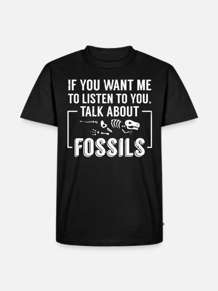 Talk About Fossils Archeology - Men's Premium Organic T-Shirt - black