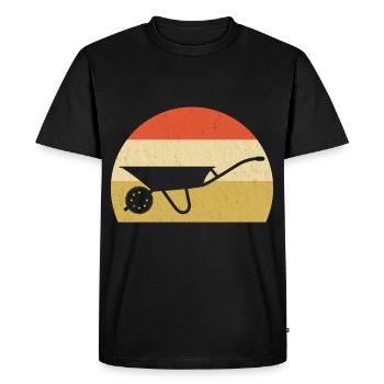 Cadeau de jardin rétro brouette - T-shirt Premium bio Homme - noir - Devant - Nico (187cm)