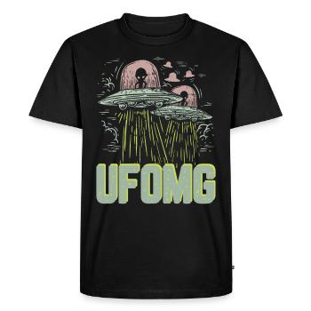 Alien T-Shirt for everyone who loves aliens - Men's Premium Organic T-Shirt - black - Front - Nico (187cm)