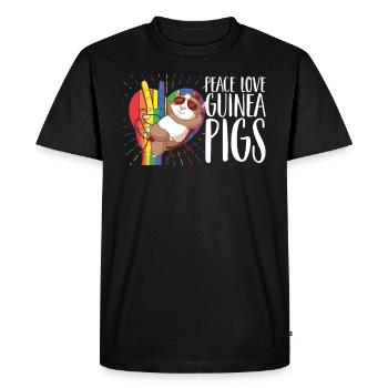 Great gift for guinea pig owners - Men's Premium Organic T-Shirt - black - Front - Nico (187cm)