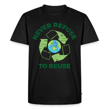 Recyclage Environnement Protection de la nature Terre - T-shirt Premium bio Homme - noir - Devant - Nico (187cm)