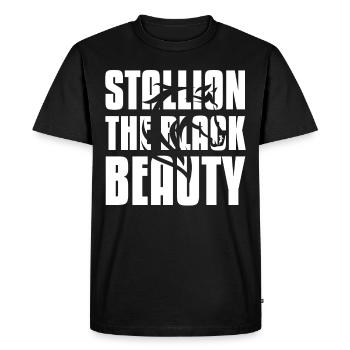 Stalltion The Black Beauty Rider Équitation - T-shirt Premium bio Homme - noir - Devant - Nico (187cm)