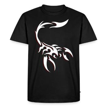 Tribal Scorpio - Men's Premium Organic T-Shirt - black - Front - Nico (187cm)
