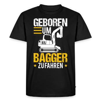 Excavator Driver Born to Drive Excavator - Men's Premium Organic T-Shirt - black - Front - Nico (187cm)