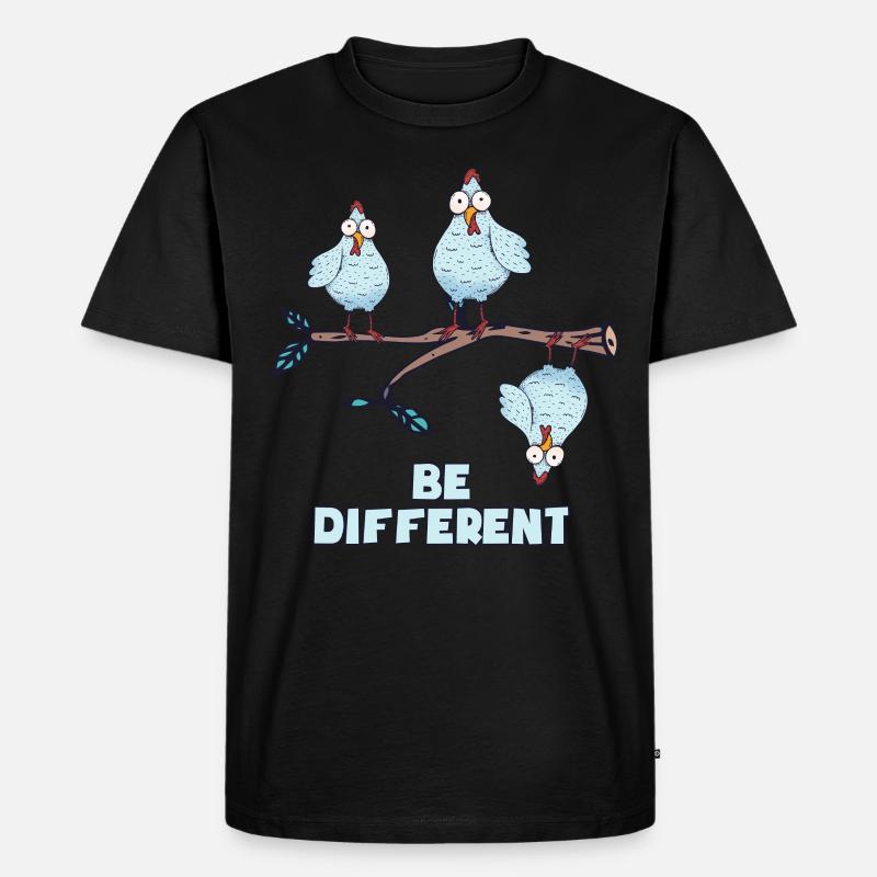 BE DIFFERENT - Männer Premium Bio T-Shirt - Schwarz