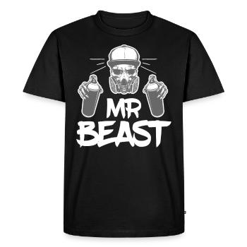 Mr Beast Graffiti Master Spray - Men's Premium Organic T-Shirt - black - Front - Nico (187cm)