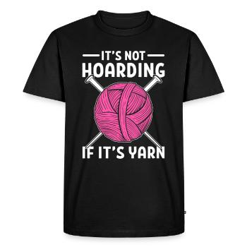 Ce n’est pas de la thésaurisation si c’est du tricot de fil Crochet - T-shirt Premium bio Homme - noir - Devant - Nico (187cm)