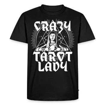 Tarot fou Dame Satanisme Sorcellerie - T-shirt Premium bio Homme - noir - Devant - Nico (187cm)