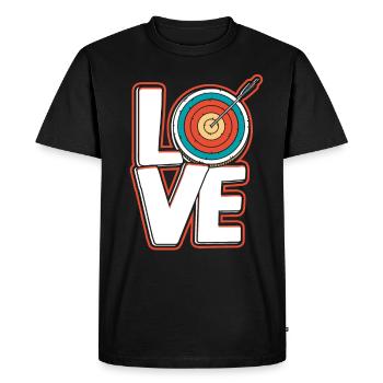 Tir à l’arc Tir à l’arc Cadeau - T-shirt Premium bio Homme - noir - Devant - Nico (187cm)