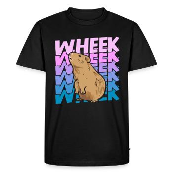 Wheek Cochon d’Inde Cadeau Cochon d’Inde Rongeur - T-shirt Premium bio Homme - noir - Devant - Nico (187cm)