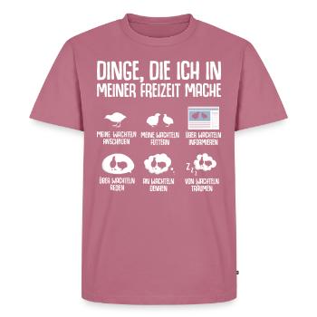 Wachtelzüchter Wachtel Geschenk Wachtelzucht - Männer Premium Bio T-Shirt - Mauve - Vorne - Nico (187cm)